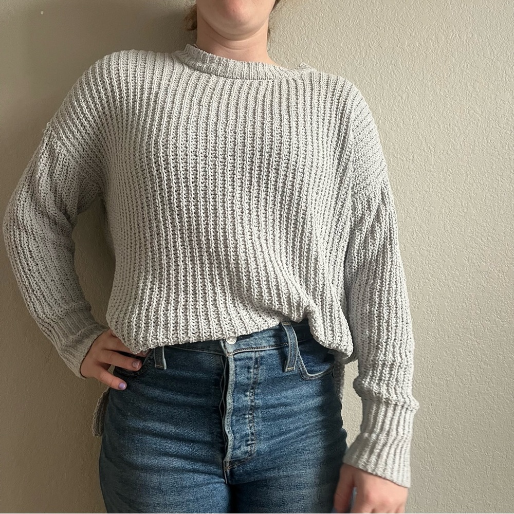 Cozy Gray Knit Sweater